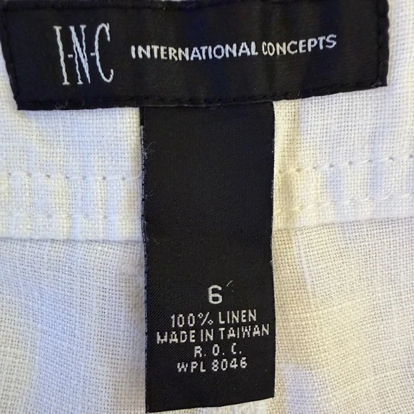 INC International Concepts White Linen Pants - Picture 16 of 16